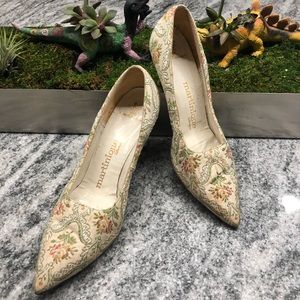 Vintage Floral Tapestry Heels